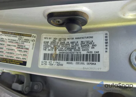 2008 Toyota Corolla Ce z USA, uszkodzony, nr VIN 1NXBR32EX8Z977879